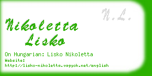 nikoletta lisko business card